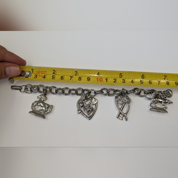 EVC SILVER TONE CHARM BRACELET - Picture 12 of 14